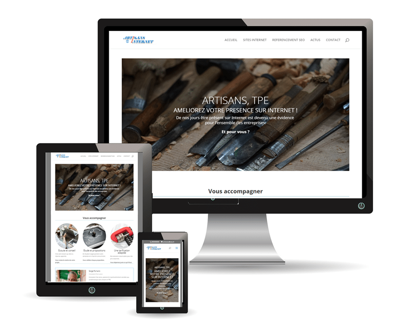 Illustration écrans responsive, Art-In 94, création de sites internet professionnels dans le Val de Marne (94)